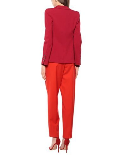 Shop Giorgio Armani Woman Blazer Red Size 10 Viscose, Polyamide, Elastane