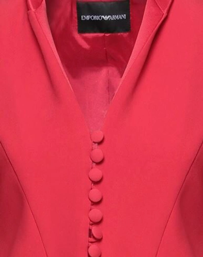 Shop Emporio Armani Woman Blazer Red Size 10 Viscose, Acetate, Elastane, Polyester