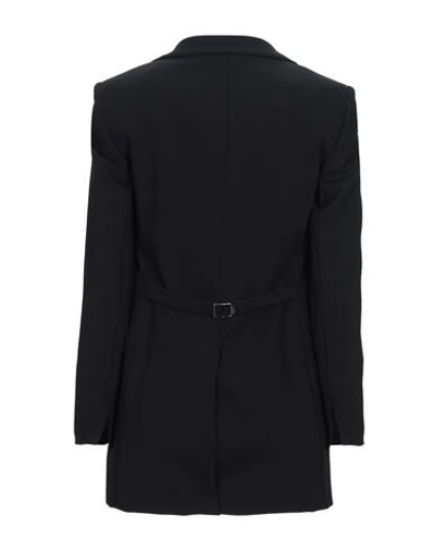 Shop Emporio Armani Woman Blazer Black Size 8 Viscose, Virgin Wool, Elastane, Polyester