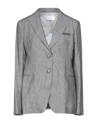 Shop Fabiana Filippi Suit Jackets In Grey