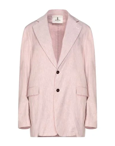 Shop Barena Venezia Barena Woman Suit Jacket Light Pink Size 6 Linen, Cotton, Elastane