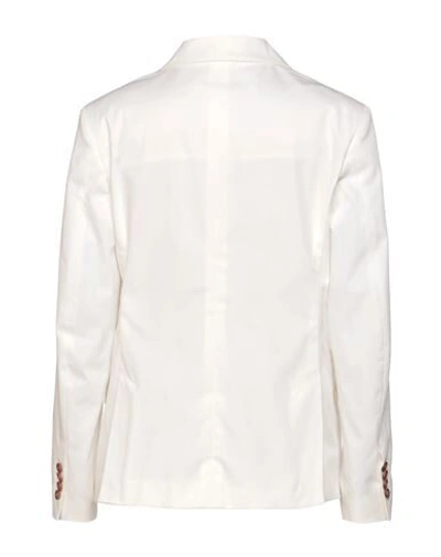 Shop Brag-wette Woman Blazer White Size 10 Cotton, Elastane