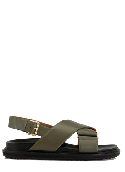 Shop Marni Leather Sandal In Multicolor