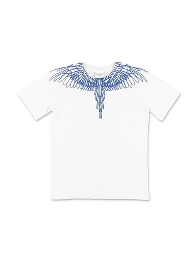 Shop Marcelo Burlon County Of Milan Wings T-shirt In White And Blue