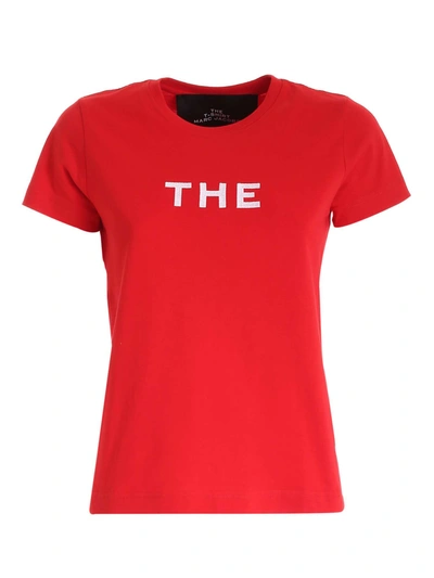 Shop Marc Jacobs Embroidery T-shirt In Red
