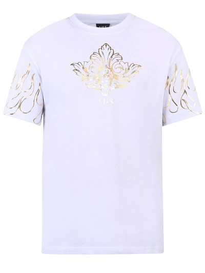 Shop Ihs Printed Cotton T-shirt In White