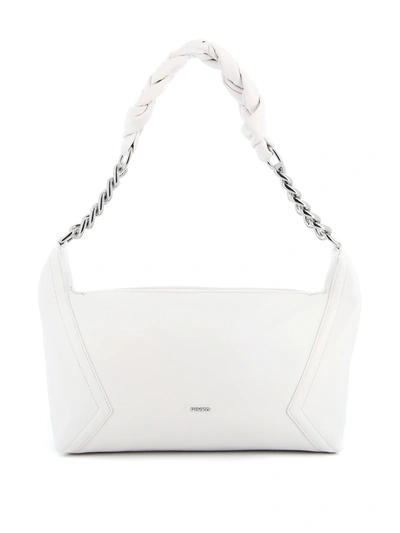 Shop Pinko Nappa Leather Hobo Bag In White