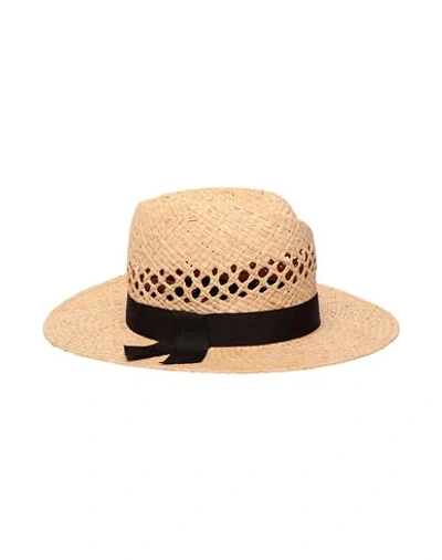 Shop 8 By Yoox Grosgrain-trimmed Straw Panama Hat Hat Beige Size S Straw