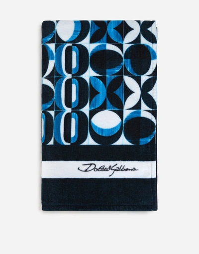Shop Dolce & Gabbana Majolica-print Terry Cloth Beach Towel