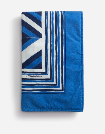 Shop Dolce & Gabbana Geometric-print Terrycloth Beach Towel