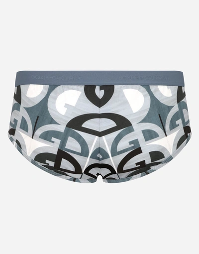 Shop Dolce & Gabbana Cotton Brando Briefs With Dg Logo Print