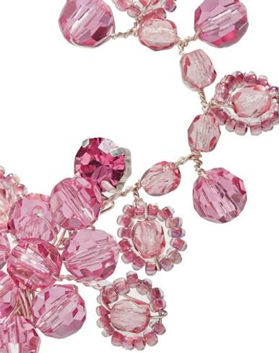 Shop Magda Butrym Woman Earrings Pink Size - Brass, Plastic