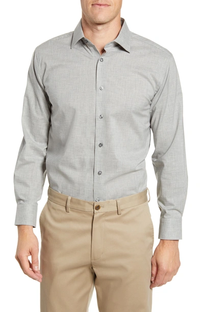 Shop Lorenzo Uomo Trim Fit Dress Shirt In Dolphin Grey