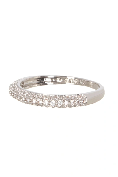 Nordstrom Rack Thin Cz Pave Band In Clear- Silver