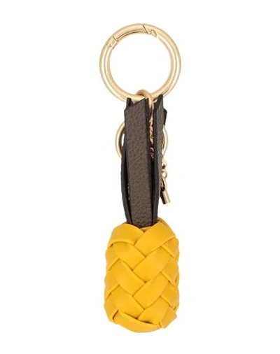 Shop See By Chloé Woman Key Ring Yellow Size - Bovine Leather