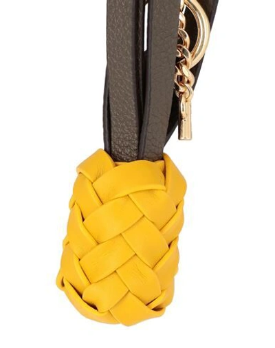 Shop See By Chloé Woman Key Ring Yellow Size - Bovine Leather
