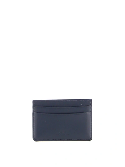 Shop Apc Andre Card Holder In Blue
