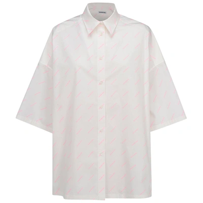 Shop Balenciaga Women's Shirt Short Sleeve In White