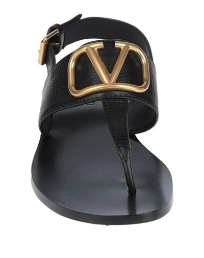 Shop Valentino Toe Strap Sandals In Black
