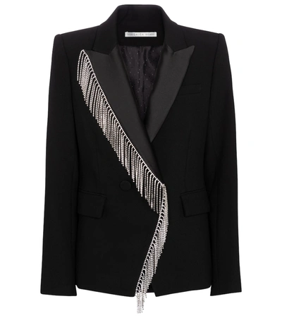 Shop Veronica Beard Clarise Crystal-embellished Blazer In Black