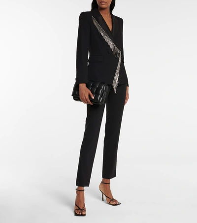Shop Veronica Beard Clarise Crystal-embellished Blazer In Black