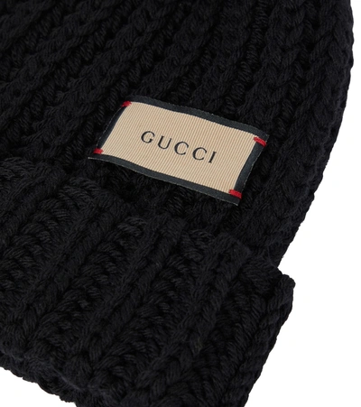 Shop Gucci Wool Beanie In Black