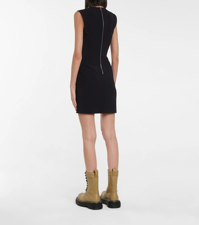 Shop Bottega Veneta Embroidered Minidress In Black