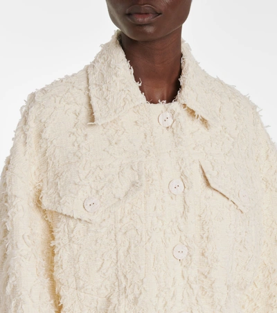 Shop Acne Studios Bouclé-tweed Jacket In White