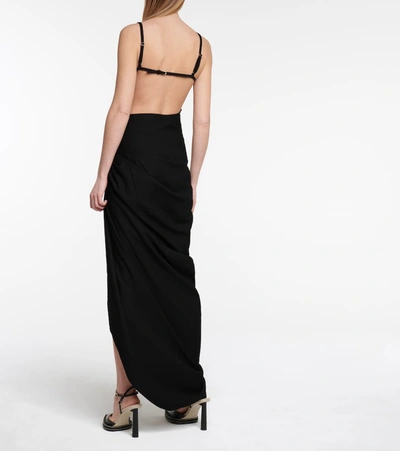 Shop Jacquemus La Robe Saudade Maxi Dress In Black