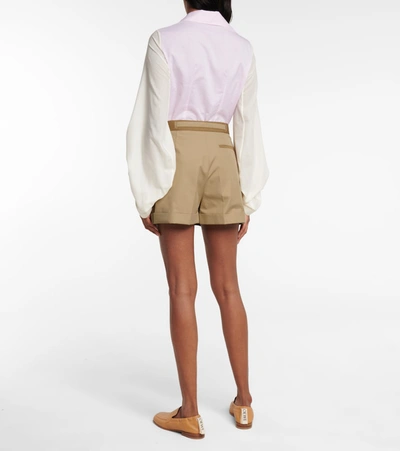 Shop Loewe High-rise Drawstring Shorts In Brown