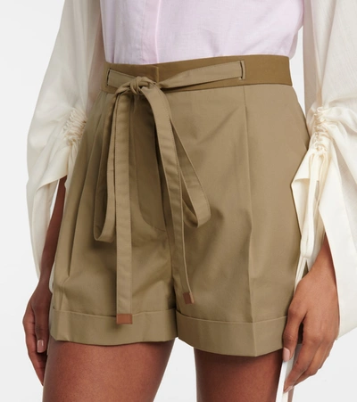 Shop Loewe High-rise Drawstring Shorts In Brown