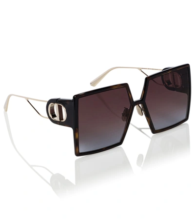 Shop Dior 30montaigne Su Oversized Sunglasses In Brown