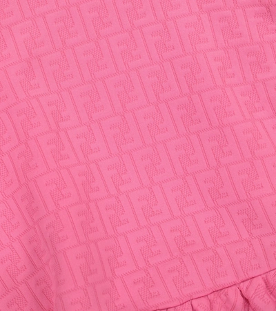 Shop Fendi Ff Logo-jacquard Dress In Pink