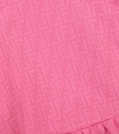 Shop Fendi Ff Logo-jacquard Dress In Pink