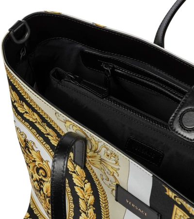 Shop Versace Baby Barocco Mosaic Changing Bag With Mat And Pouch In Yellow