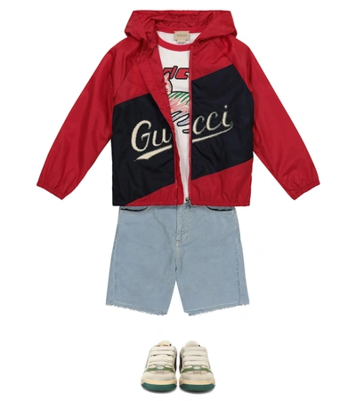 Shop Gucci Logo Jacket In Red