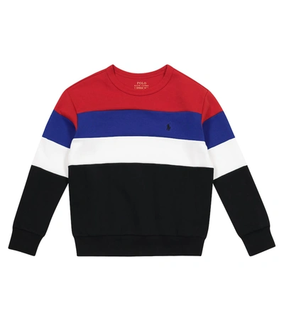 Shop Polo Ralph Lauren Striped Cotton-blend Sweatshirt In Multicoloured