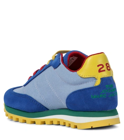 Shop The Marc Jacobs The Jogger Suede-trimmed Sneakers In Multicoloured