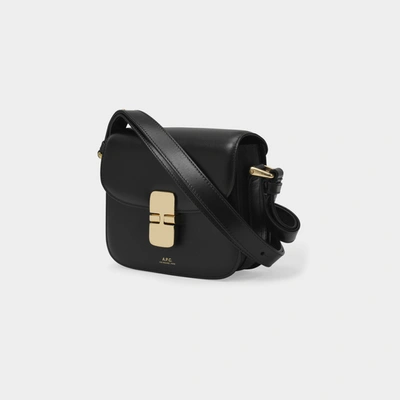 Shop Apc Grace Mini Hobo Bag - A.p.c. - Black - Leather