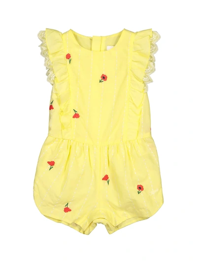 Shop Chloé Kids Overall For Girls In Yellow