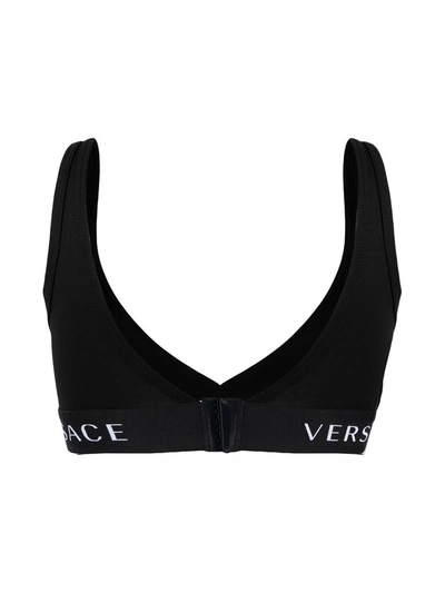 Shop Versace Women's Black Cotton Bra