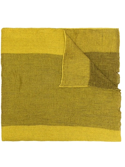 Shop Norlha Feather Waterfall Scarf In Yellow