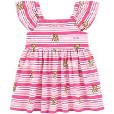 Shop Moschino 2-piece Pink Striped Dress Set