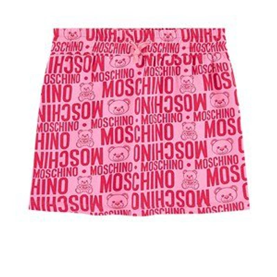 Shop Moschino Pink Short Printed Skirt