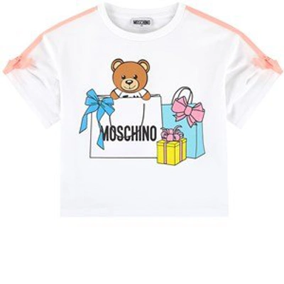 Shop Moschino White Bear Print T-shirt