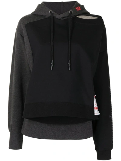 Shop Miharayasuhiro Split Design Hood In Black
