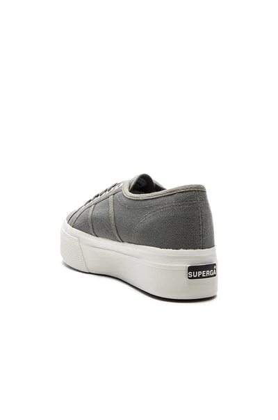 Shop Superga 2790 Platform Sneaker In Grey Sage