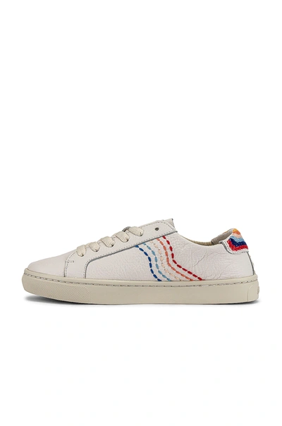 Shop Soludos Retro Stripe Sneaker In White