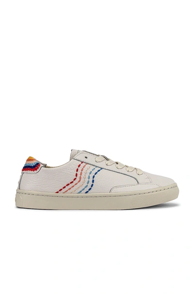 Shop Soludos Retro Stripe Sneaker In White