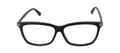 Shop Gucci Gg0042oa-30001018001 Square/rectangle Eyeglasses In Clear